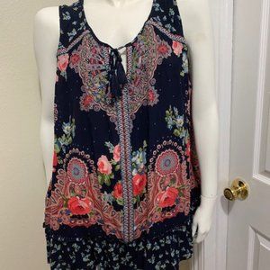 Navy Bila Boho sleeveless top